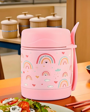 Lancheira Térmica Infantil em Aço Inox com Colher | Home Gaju