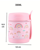 Lancheira Térmica Infantil em Aço Inox com Colher | Home Gaju