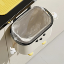 Lixeira de Parede para Cozinha 9L/12L com Tampa Cor Creme, Resíduos de Alimentos Loja de Itens para Casa Home Gaju