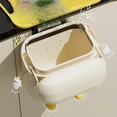Lixeira de Parede para Cozinha 9L/12L com Tampa Cor Creme, Resíduos de Alimentos Loja de Itens para Casa Home Gaju