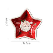 Louça de Cerâmica Natalina com Papai Noel em Relevo - Pratos para Doces, Sobremesas e Lanches | Home Gaju