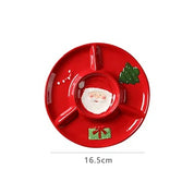 Louça de Cerâmica Natalina com Papai Noel em Relevo - Pratos para Doces, Sobremesas e Lanches | Home Gaju