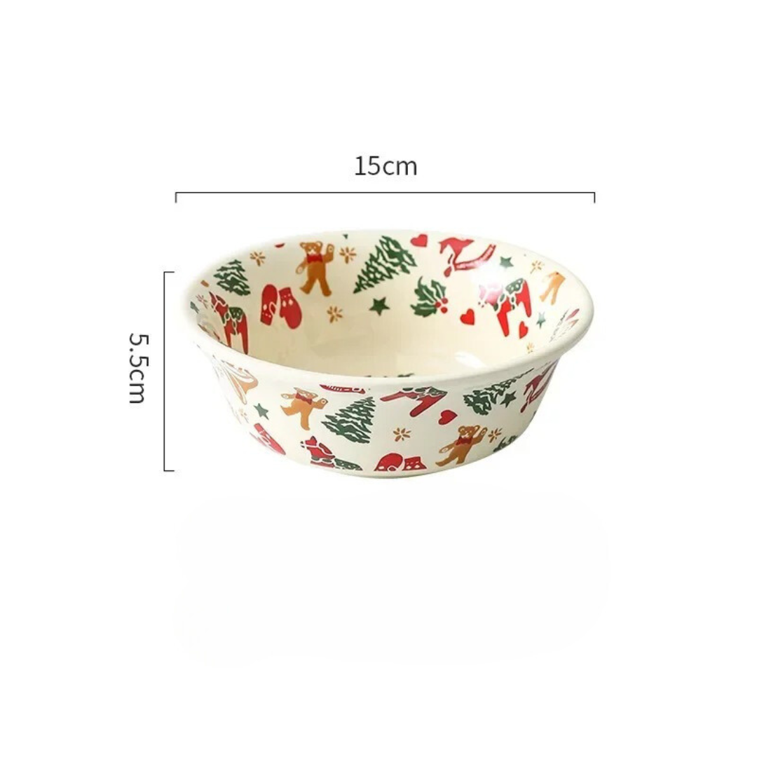 Louças de Cerâmica com Tema Natalino bowl grande