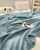 Manta de Algodão Waffle Macia e Respirável para Cama e Sofá | Home Gaju