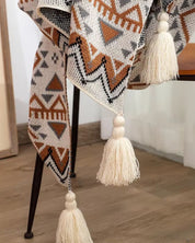 Manta de Tricô Grossa Boho Navajo Macia e Aconchegante | Home Gaju