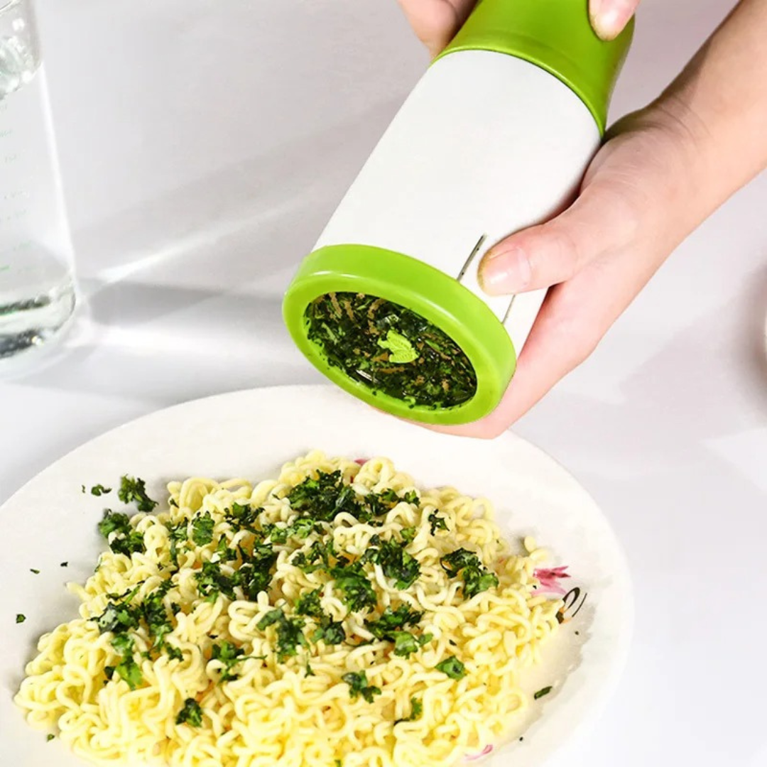 Moedor de Especiarias Manual Spice Mincer Aço Inoxidável e ABS, Verde e Preto Loja de Utensílios de Cozinha Home Gaju