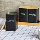 Organizador de Cozinha com Tampa de Bambu - Potes Herméticos para Chá, Açúcar e Café