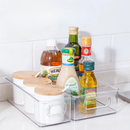 Organizador de Geladeira Empilhável com Alça Caixa de Armazenamento Transparente PET Loja de Organizadores para Casa Home Gaju