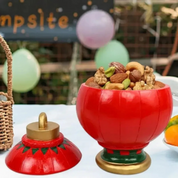 Pote de Doces de Natal com Camada Dupla em Resina pote com grãos