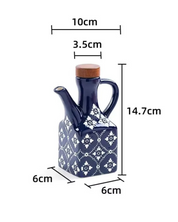 Pote de Óleo de Cerâmica 250 ml com Tampa de Madeira e Alça | Home Gaju