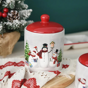 Potes de Cerâmica Natalinos para Armazenamento de Alimentos de 600 e 1150ml | Home Gaju