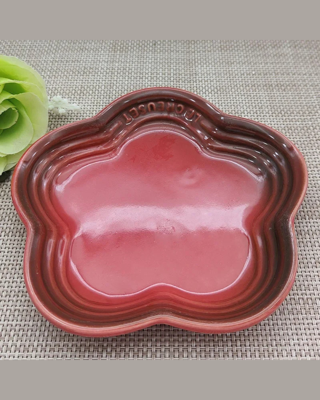 Prato Pequeno de Cerâmica Flor de Ameixa 14cm Estilo Francês para Sobremesas e Molhos | Home Gaju
