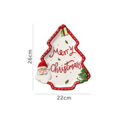 Prato de Cerâmica Natalino com Papai Noel Pintado à Mão  Sobremesas e Biscoitos  Home Gaju