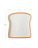 Prato de Cerâmica em Formato de Pão Ideal para Café da Manhã e Sobremesas Loja Online de Mesa Posta Home Gaju