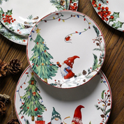 Pratos de Natal para Jantar sob a mesa