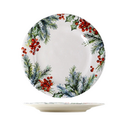 Detalhes do Prato de Natal para Jantar no fundo branco