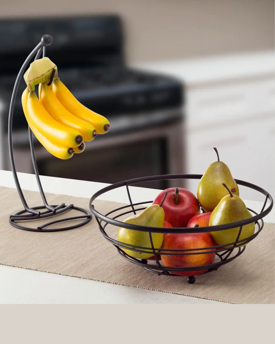 Rack de Banana com Ganchos em Bambu ou Ferro Suporte de Frutas Frescas | Home Gaju