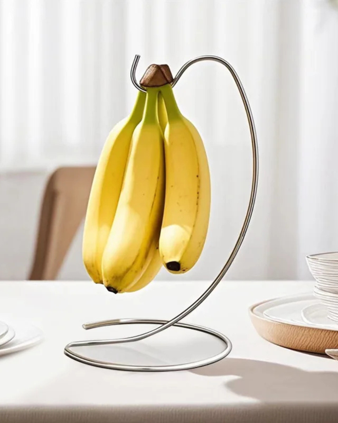 Rack de Banana com Ganchos em Bambu ou Ferro Suporte de Frutas Frescas | Home Gaju