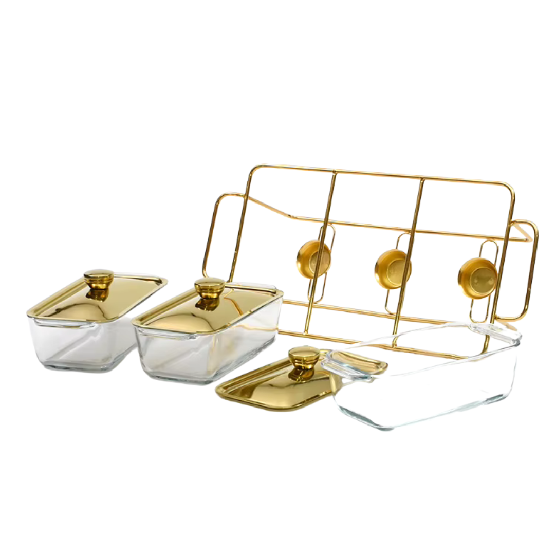  Rechaud Aquecedor de Alimentos Luxo para Buffet 1,5L | Aço Inoxidável e Vidro Temperado | Home Gaju