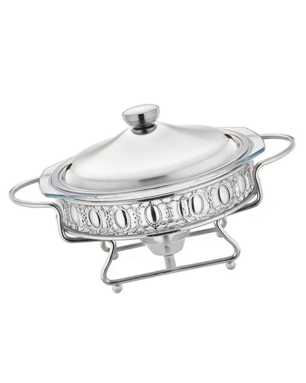 Rechaud Aquecedor de Vidro Redondo Portátil 2.0L Ideal para Manter Alimentos Quentes | Home Gaju