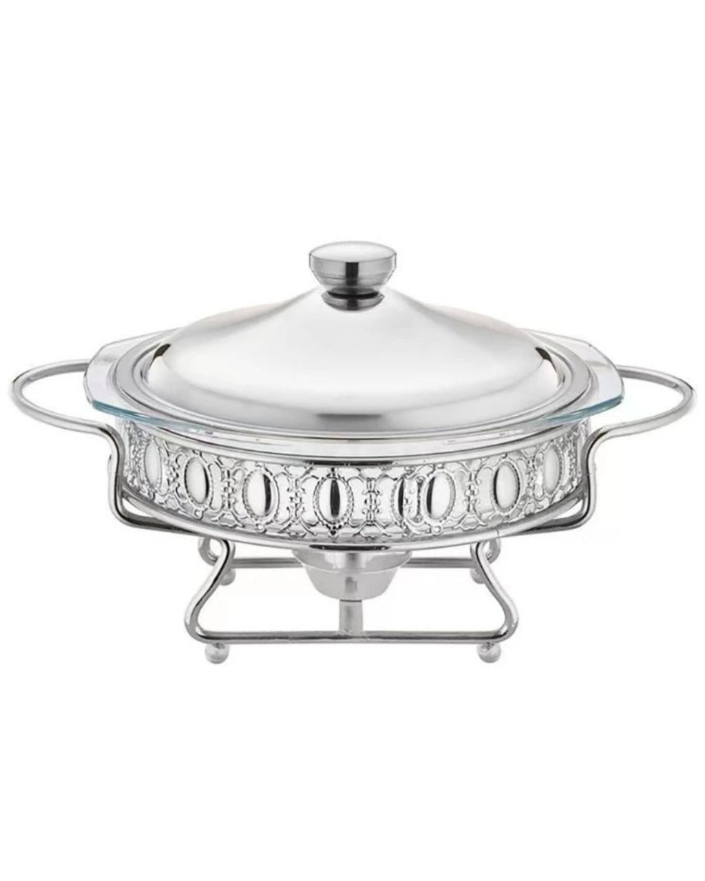 Rechaud Aquecedor de Vidro Redondo Portátil 2.0L Ideal para Manter Alimentos Quentes | Home Gaju