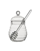 Recipiente de Vidro para Mel, Pote com Tampa e Colher | Home Gaju