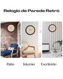 Relógio de Parede Francês em Porcelana e Madeira em três ambientes