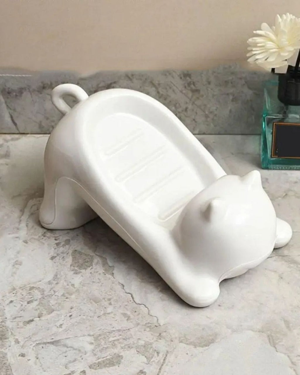 Saboneteira Gato com Dreno Criativo para Banheiro | Home Gaju