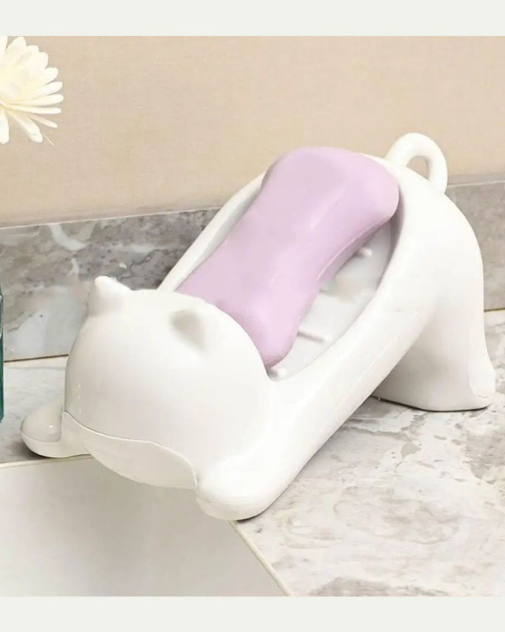 Saboneteira Gato com Dreno Criativo para Banheiro | Home Gaju