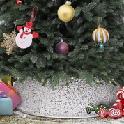 Saia para Árvore de Natal com Lantejoulas Impressas saia na árvore de prata