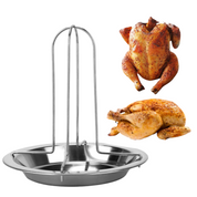 Suporte para Grelha de Frango em Aço Inoxidável - Acessório para Assar Aves | Home Gaju
