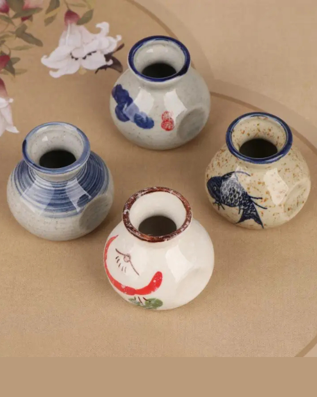 Suporte de Palito de Cerâmica Estilo Chinês para Mesa | Home Gaju