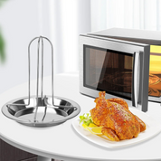 Suporte para Grelha de Frango em Aço Inoxidável - Acessório para Assar Aves | Home Gaju