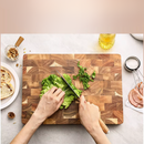 Tábua de Corte Dupla Face em Madeira de Acácia Premium Ecológica e Durável Loja de Itens para Cozinha Home Gaju