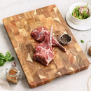 Tábua de Corte Dupla Face em Madeira de Acácia Premium Ecológica e Durável Loja de Itens para Cozinha Home Gaju