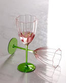 Taça Flauta de Vidro Vintage Floral Estilo Europeu com 240ml e 380ml | Formato Tulipa | Loja de Taças Online Home Gaju