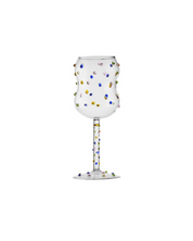 Taça de Vidro com Pontos Coloridos 300ml Vinho Branco e Tinto | Home Gaju