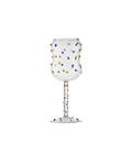 Taça de Vidro com Pontos Coloridos 300ml Vinho Branco e Tinto | Home Gaju