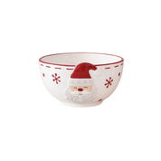 Tigela de Cerâmica Nórdica de Papai Noel com Tema Natalino - Ideal para Saladas, Sopas e Arroz | Home Gaju