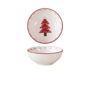 Tigela de Cerâmica Nórdica de Papai Noel com Tema Natalino - Ideal para Saladas, Sopas e Arroz | Home Gaju