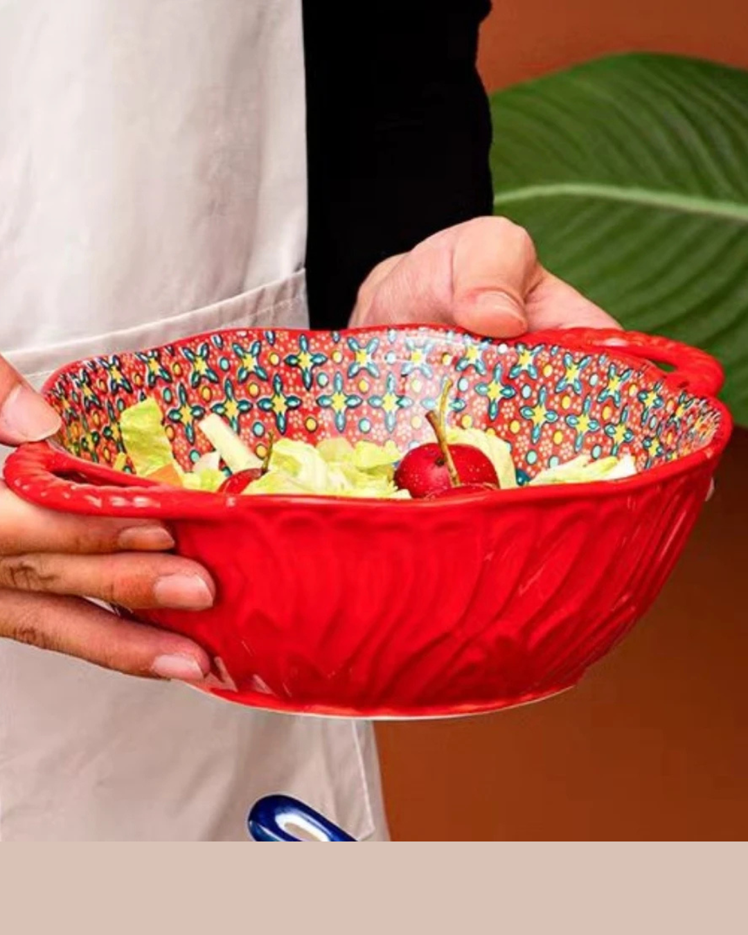 Tigela de Sopa de Cerâmica Boêmio com Alça Para Sopa Ramen e Saladas | Home Gaju