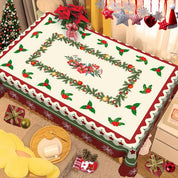 Toalha de Mesa Natalina à Prova d'Água próximo a árvore de natal