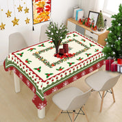 Toalha de Mesa Natalina à Prova d'Água com decoração natalina