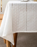 Toalha de Mesa de Algodão Branco com Bordado Francês Loja Online de Mesa Posta Home Gaju