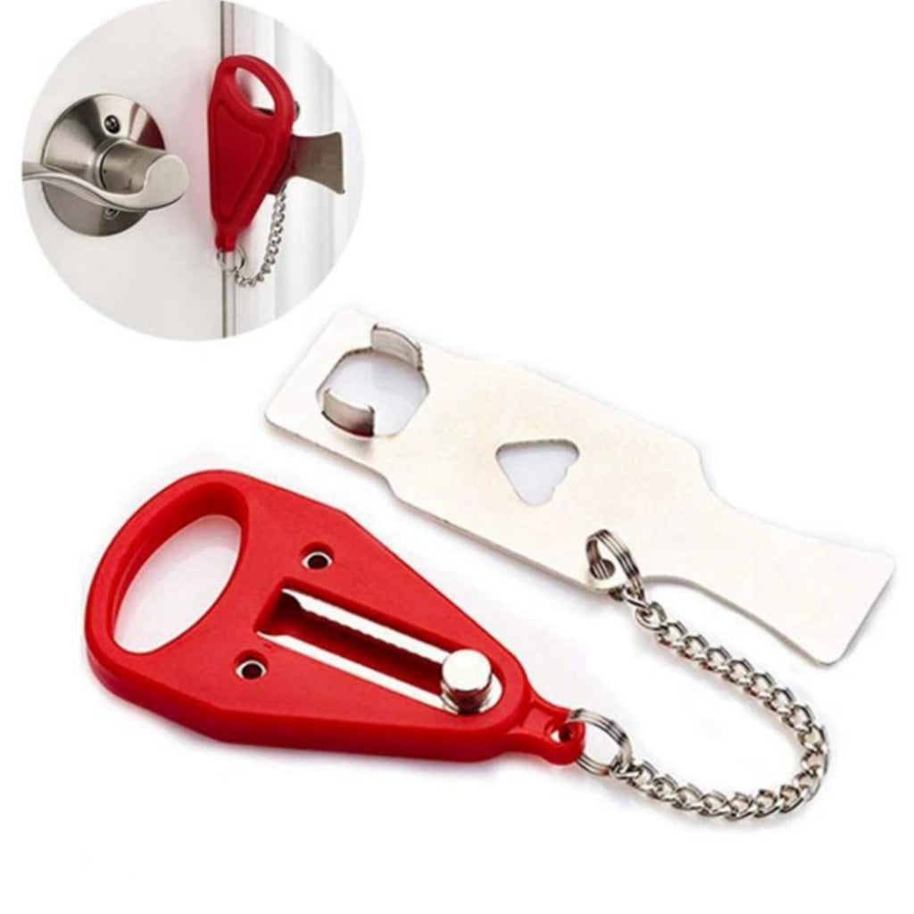 Trava de Porta Portátil para Segurança e Autodefesa, Leve e Fácil de Usar | Home Gaju