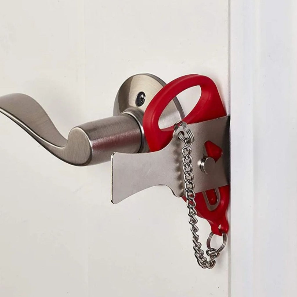 Trava de Porta Portátil para Segurança e Autodefesa, Leve e Fácil de Usar | Home Gaju