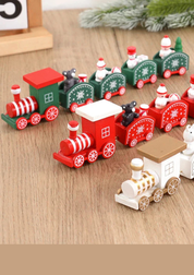 Trem de Madeira Decorativo Natalino