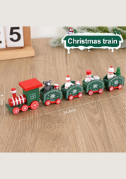 Trem de Madeira Decorativo Natalino