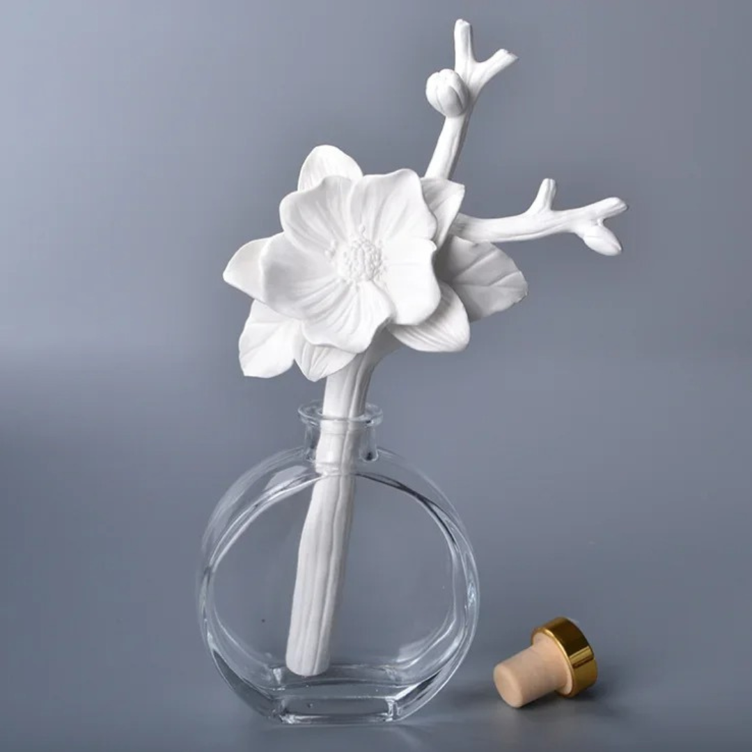 Vareta para Difusor em Cerâmica com Formato de Flor | Decoração de Fragrâncias para Casa | Home Gaju