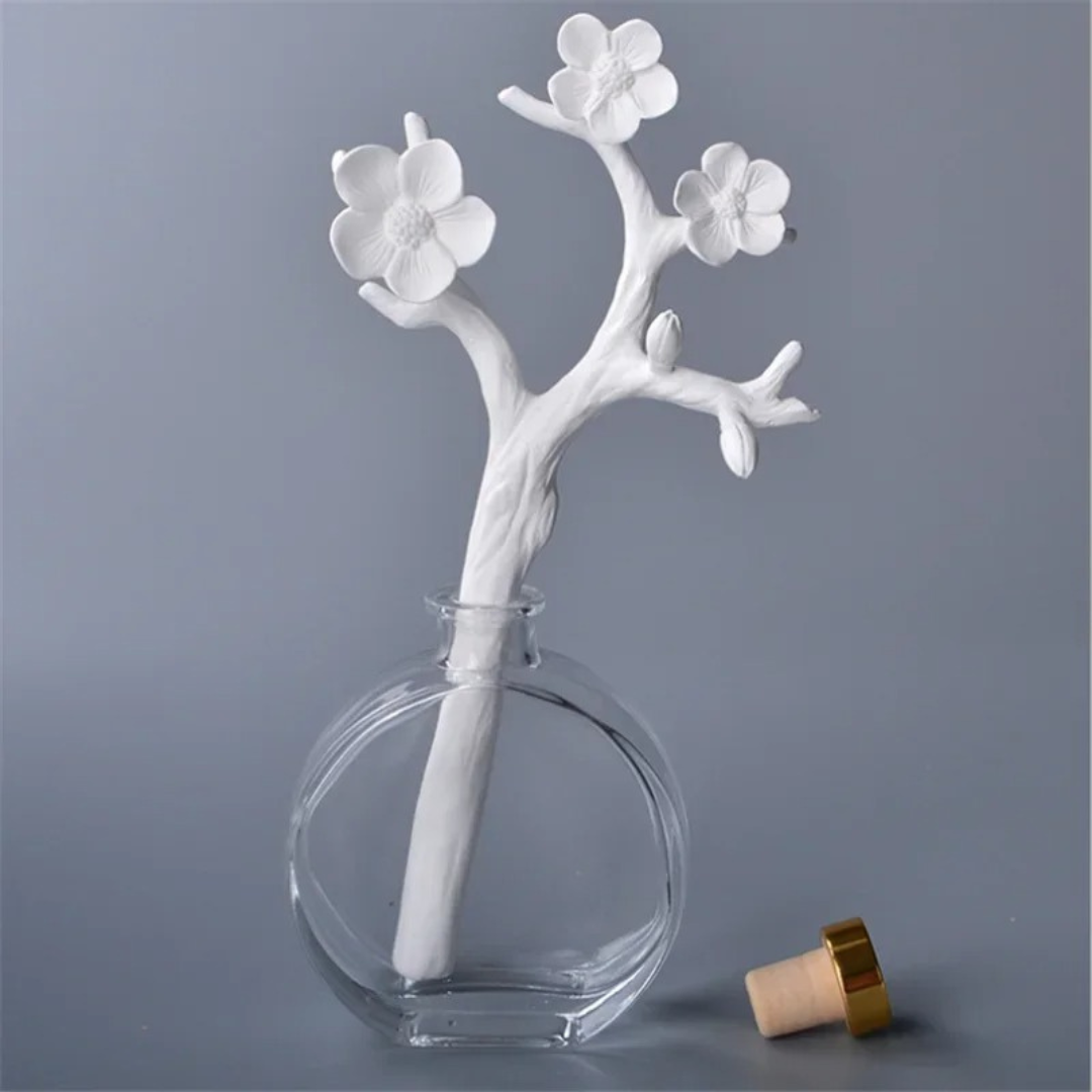Vareta para Difusor em Cerâmica com Formato de Flor | Decoração de Fragrâncias para Casa | Home Gaju